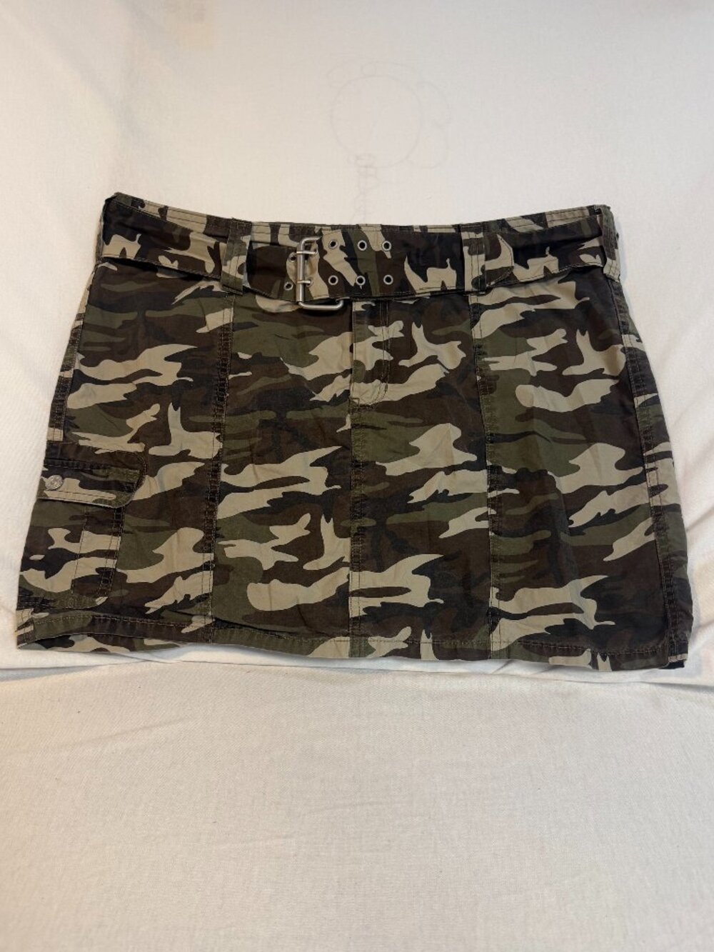 Canyon River Blues Camo Skort 18 Belted Cotton Y2K Cargo Mini Skirt Plus Size